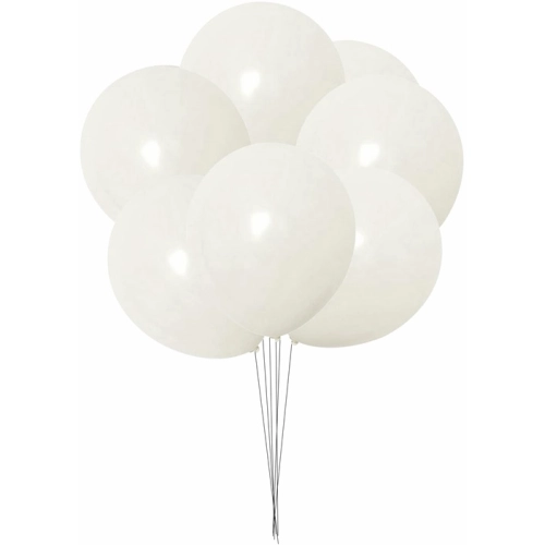 Balony lateksowe ozdoby dekoracje urodzinowe komunia wesele białe 100 sztuk